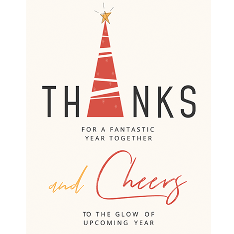 Thanks and Cheers Company Holiday eCard